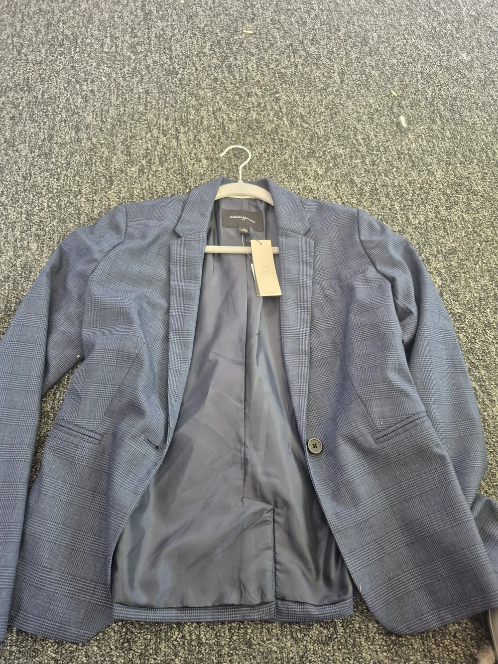 Banana Republic Men's Blue Glen Plaid Sport Coat